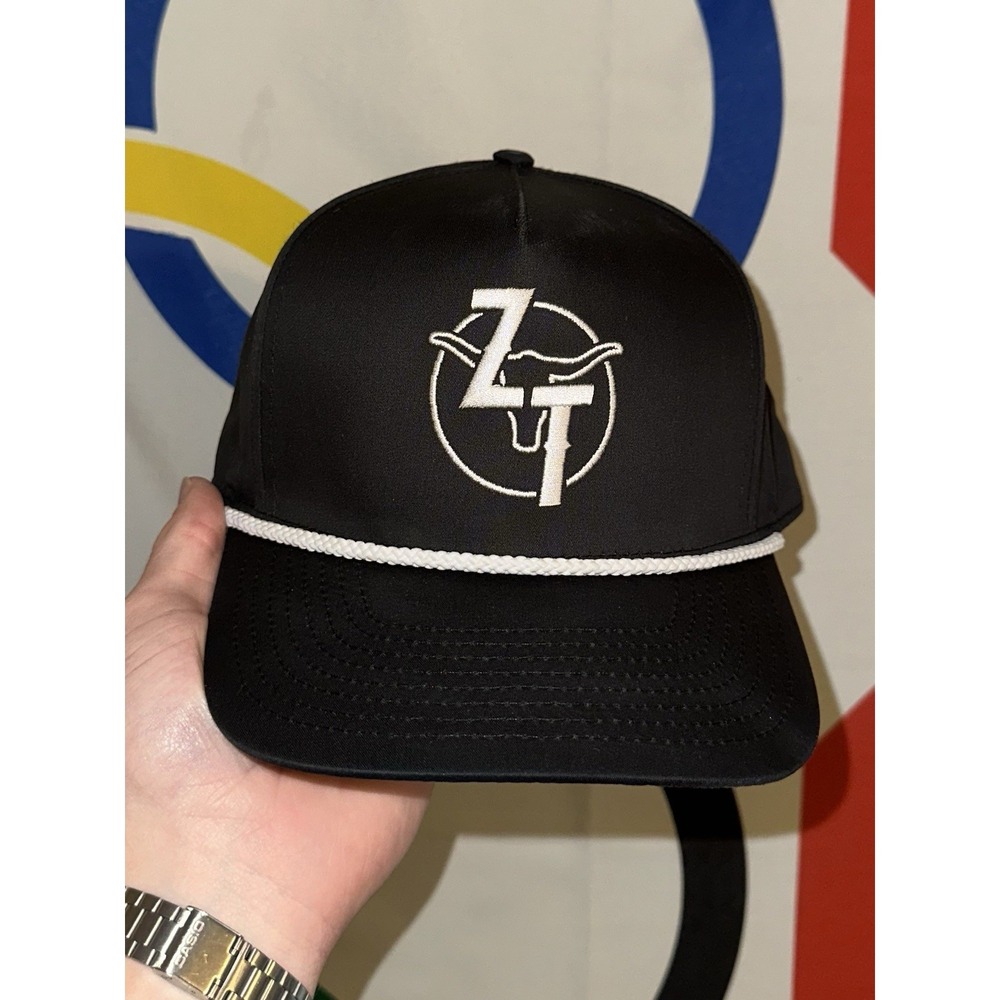 Zach Top Rope Hat Black Cold Beer Country Music Merch One Size